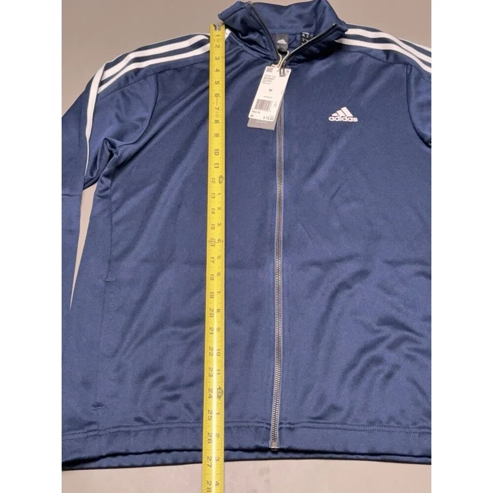 NEW Adidas Tiro TS Training Navy Blue Soccer Track Jacket Full Zip LS Men's M